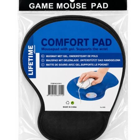 Mouse Pad con Gel Comfort Pad Black