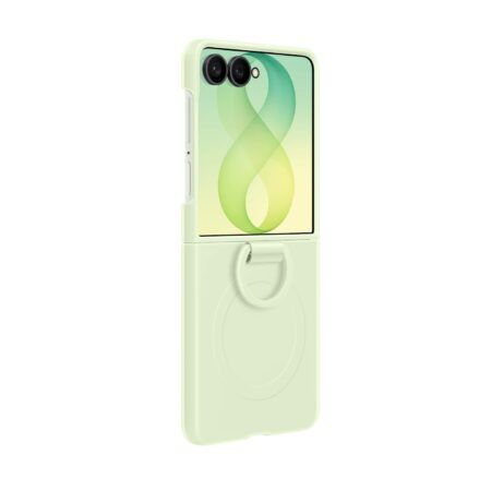 Galaxy Z Flip8 Silicone Ring Magnet Case Mint