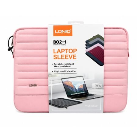 LDNIO B02-1 Laptop Seeve Scrath Resistant Rosa