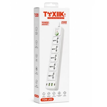 TOXIIK  Regleta Power Socket  Tok-J03 white