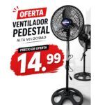 Ventilador Abanico De Pedestal Ajustable De 8 Pulgadas Negro