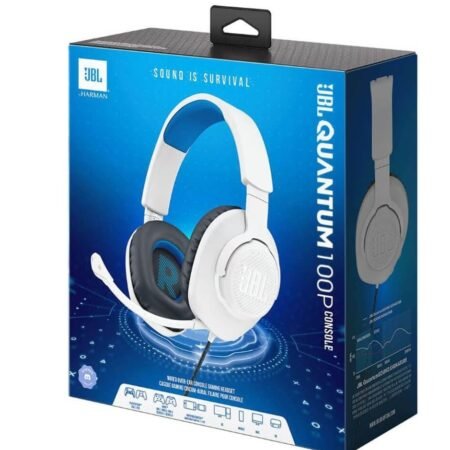 JBL Quantum 100P White Wired Gaming Headset for PS5, PS4