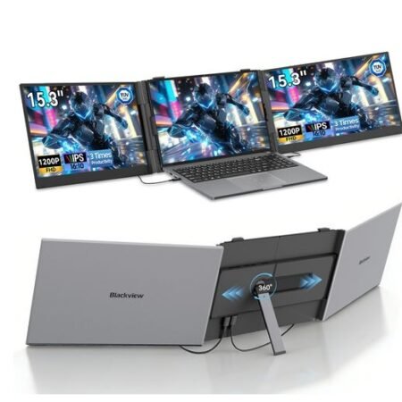 Blackview DCM8 15.3 Triple Screen Laptop Grey+Black
