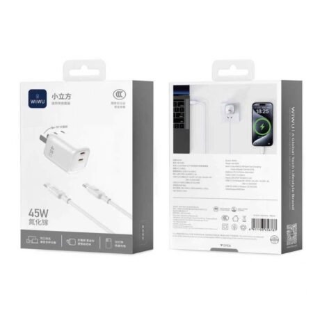 Cargador 45W Wiwu WI-G025 White 2C Fast Charger