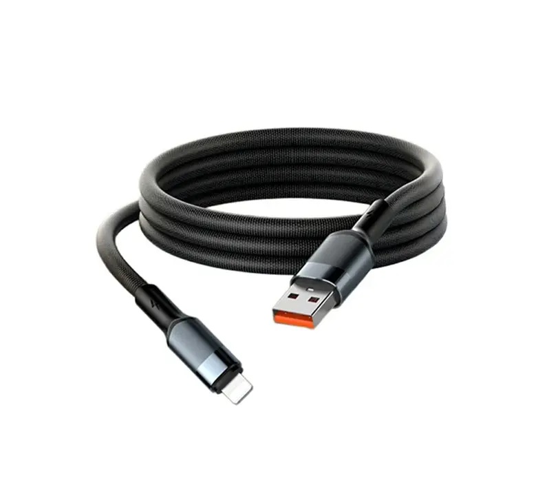 LS352-C Cable Trenzado De 50W 2M USB A Lightning Carga Rápida Negro - Imagen 1