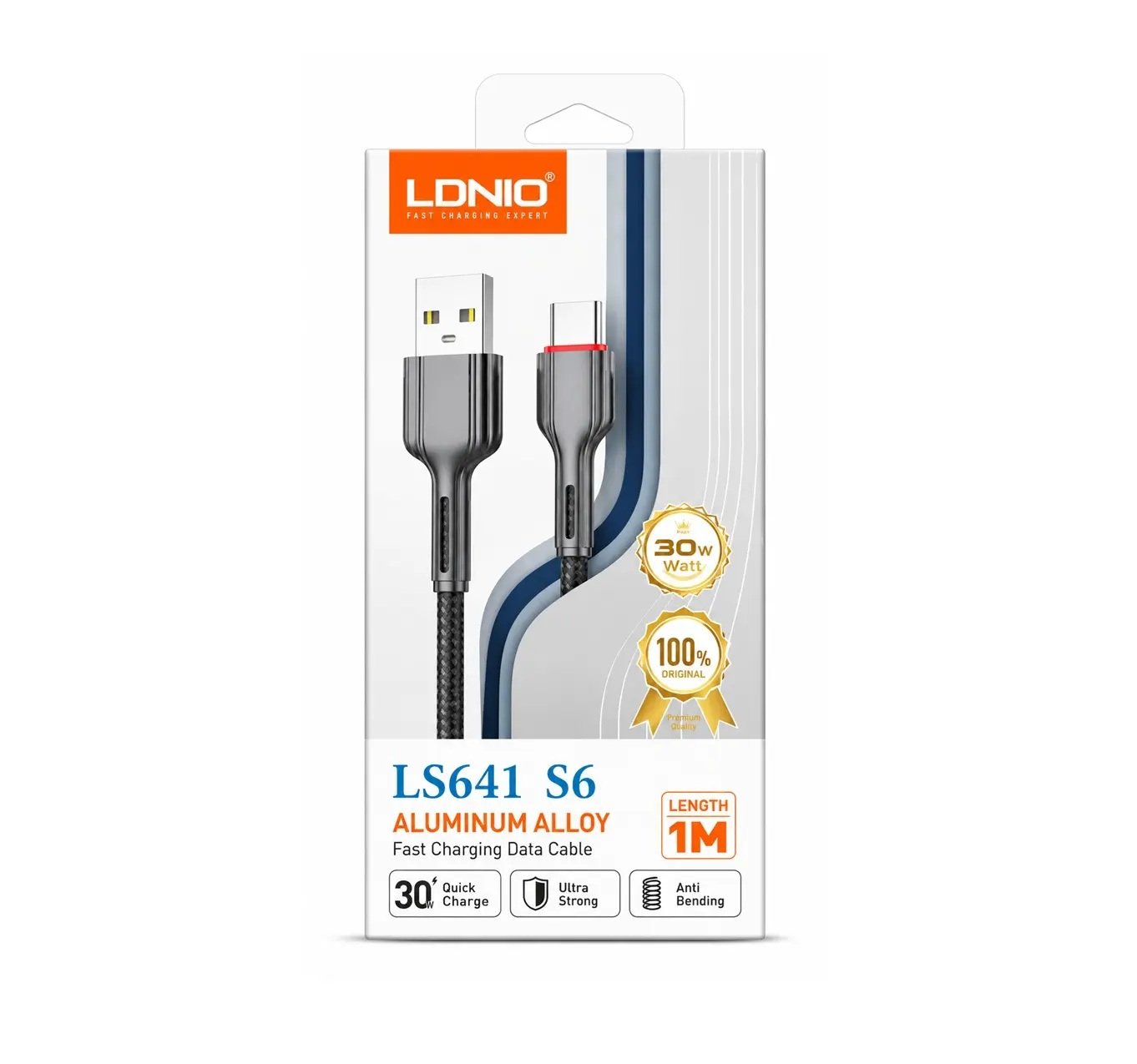 LS641S6 Cable 30W USB-A A Micro-USB 1M Negro LS641S6 - Imagen 1