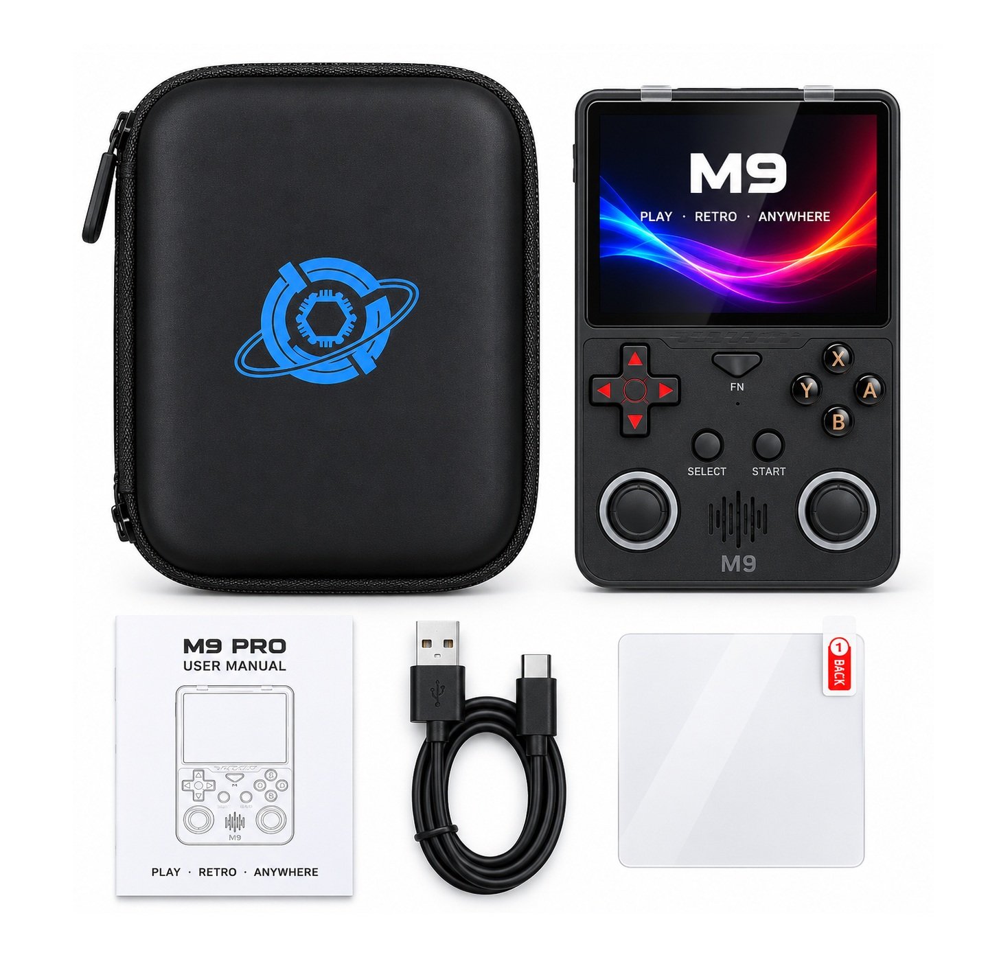 m9 black Consola Retro M9 Pro +35000 Games Negra - Imagen 1
