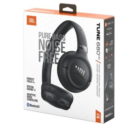 JBL Tune 680NC Wireless On-Ear Noise-Canceling Black 76H