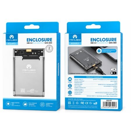 Mikuso Carcasa ECS-017 USB 3.0 SATA HDD Enclosure Black