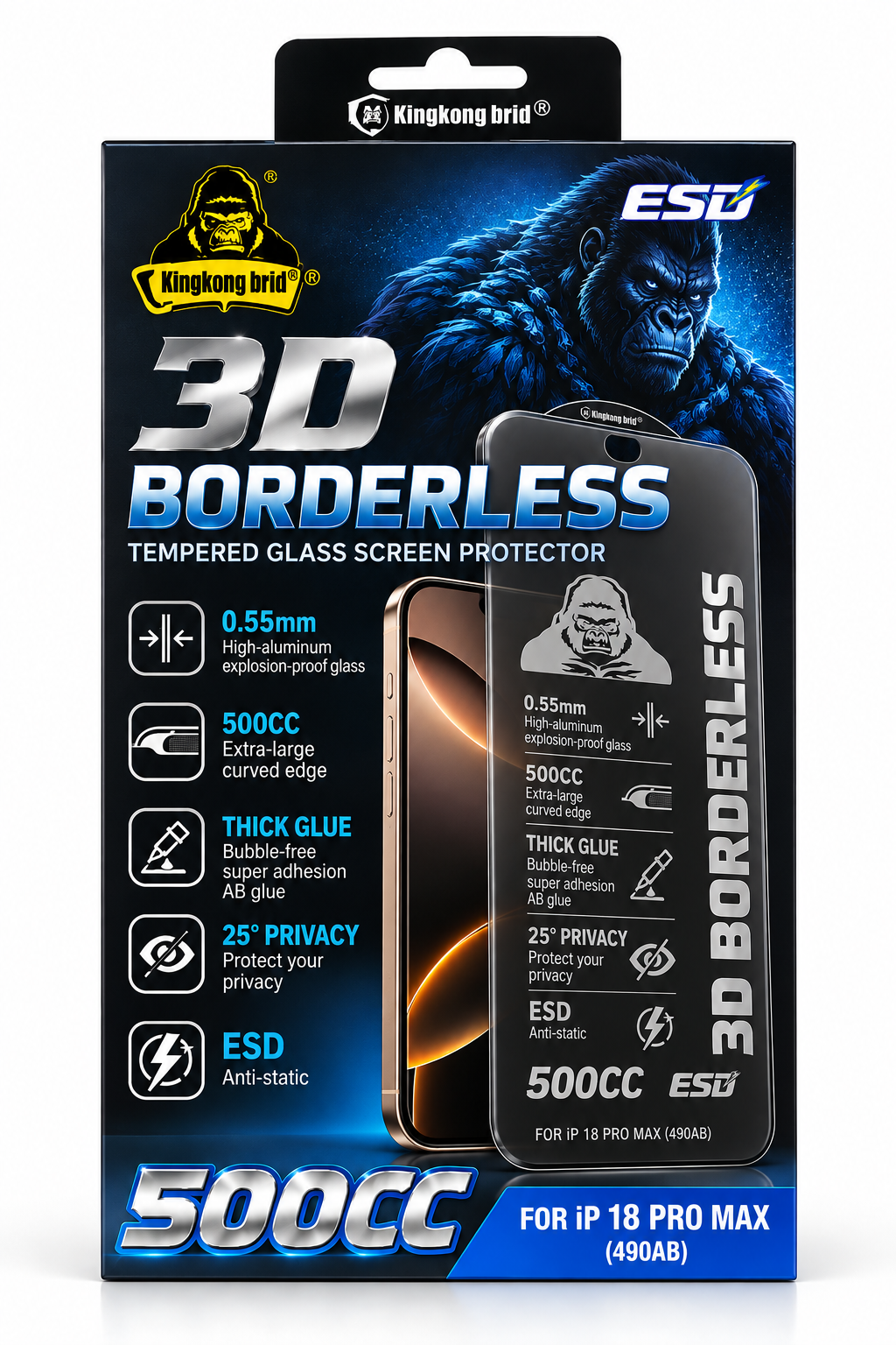 18 pro max vidrio Vidrio Privado iPhone 18 Pro Max - Imagen 1