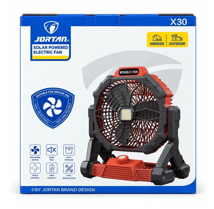 3302 Abanico Jortan JT-QT-X30 Panel Solar/6 - Imagen 1