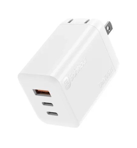 65w-white.jpg Solohour GaN Kit de Carga Ultra Rapida 65W A451C Blanco - Imagen 1