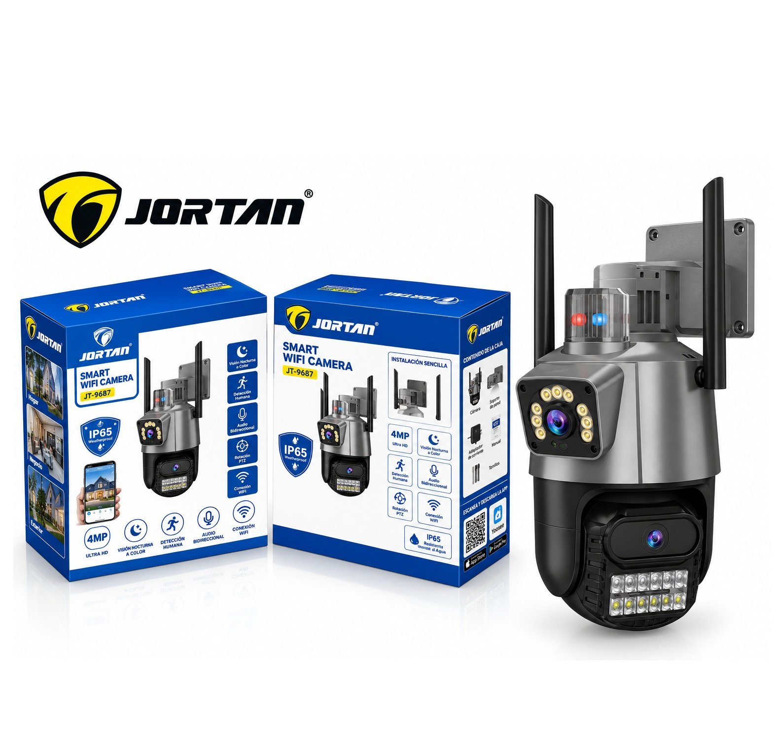 9687 Camara Jortan Wifi Alarma JT-9687 Pro - Imagen 1