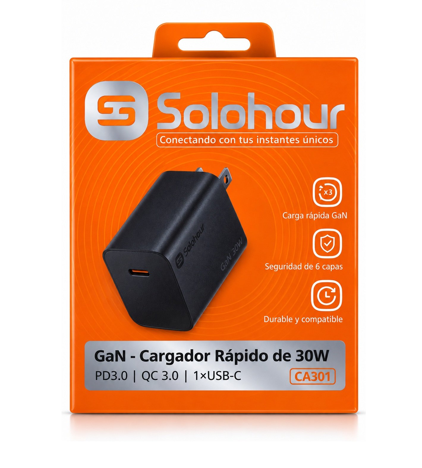 A301 GaN Kit de Carga Rapida 30W A301 Black - Imagen 1