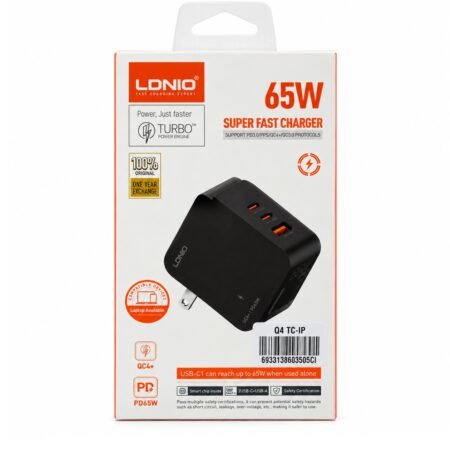 Ldnio Cargador 65W Tipo-C A Lightning Q4