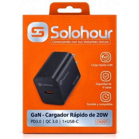 GaN Kit de Carga Rapida 20W CA201 Black