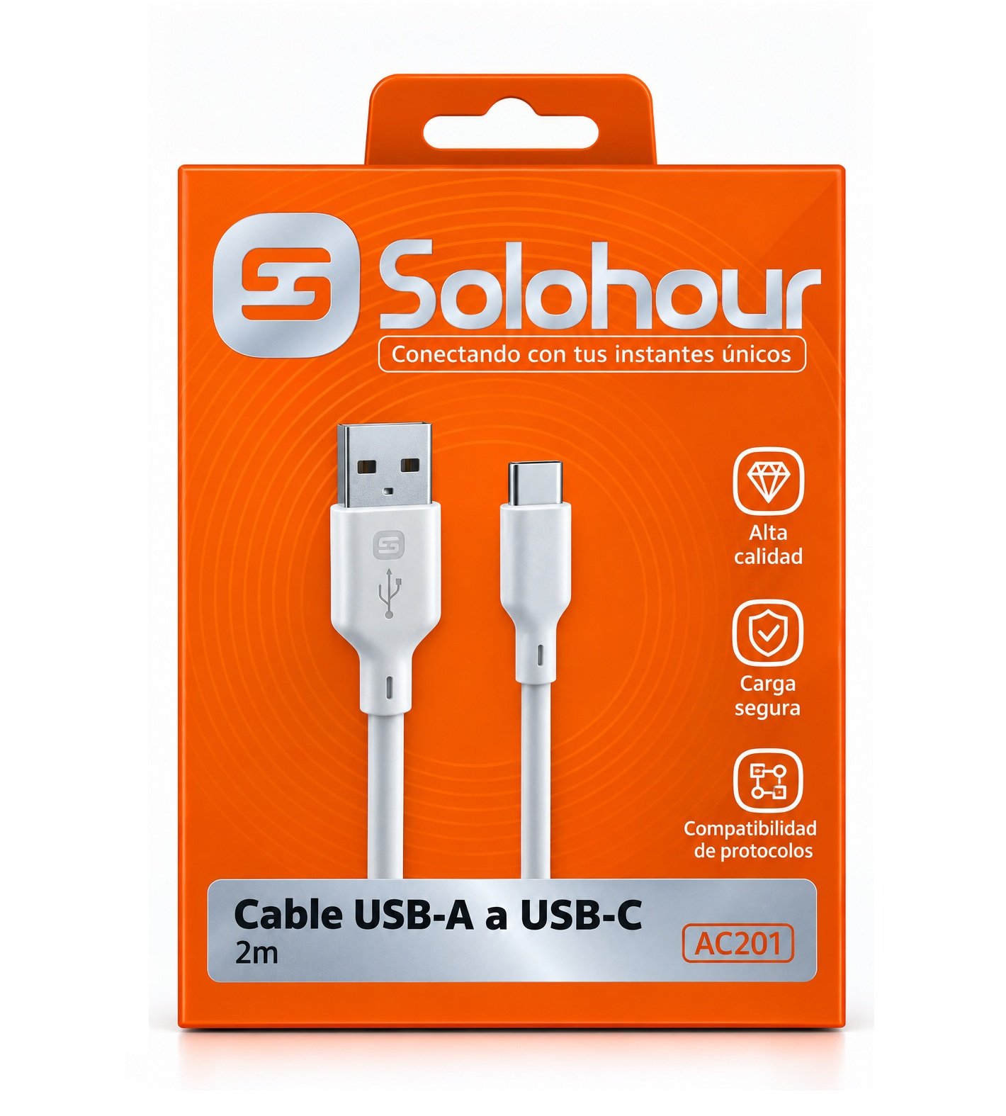 ac201 Cable USB-A a USB-A 2M AC201 - Imagen 1