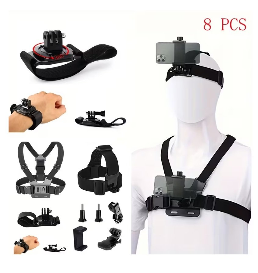 kit blogger Kit Vlogger Accesorios para Cámara Deportiva de 8 Piezas - Imagen 1