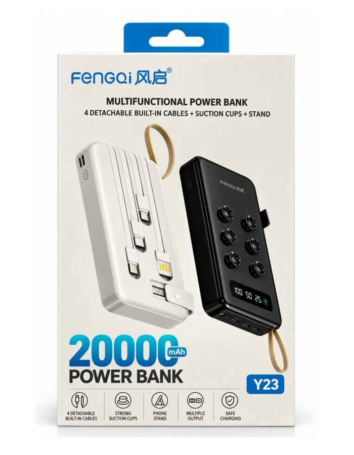 y23 Power Bank Y23 FENGQI Multifuncional 20000mAh - Imagen 1